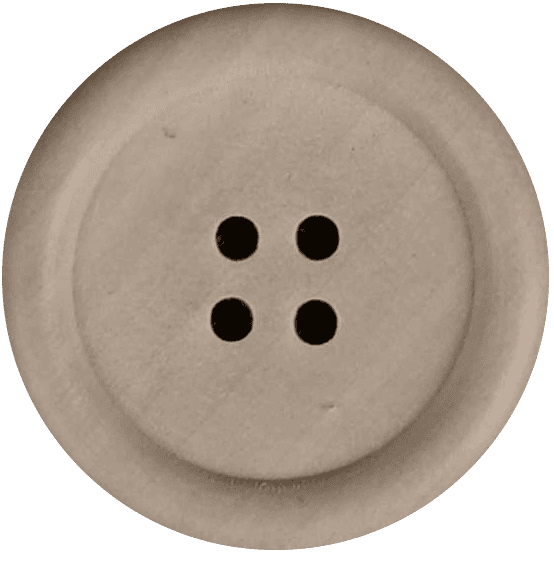 Sewing button detail for handmade clothing or craft projects.