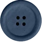 Close-up of a dark blue fabric button with four holes and a matte finish.